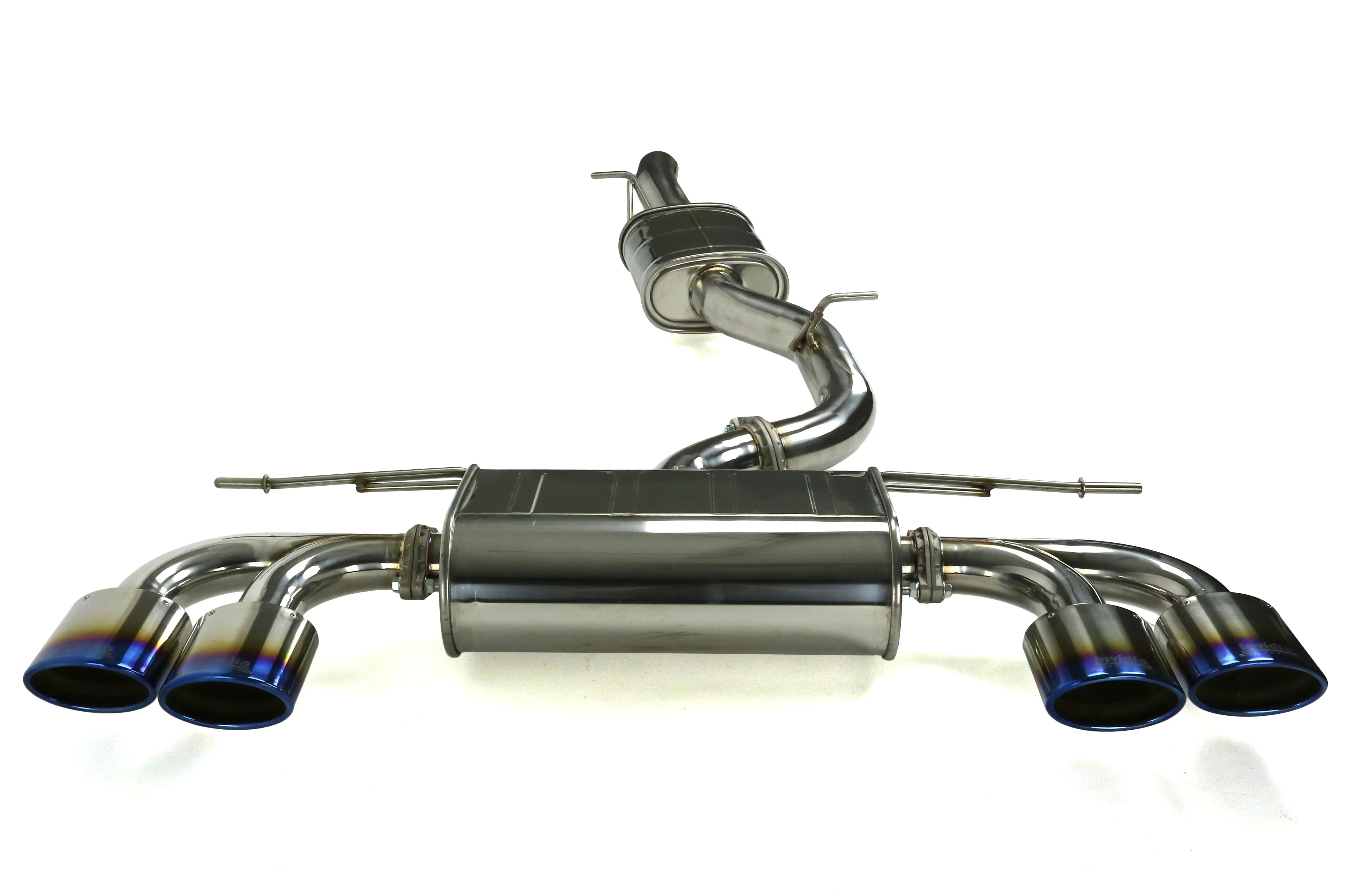 Q300 Non-Valved Turbo Back Exhaust w/Oval Tips - VW Golf R Mk7 - Image 2